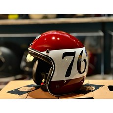 捷寶騎士部品 air runner 小帽體 復古 老味76彩繪塗裝 3/4 安全帽 airrunner 全3款, 復古深紅,L, 1個