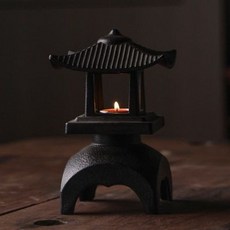 復古燭臺 中式宮燈擺件 茶桌香薰蠟燭座 雪見燈, 燭熏香家用室內茶桌宮燈擺件雪見燈創意香爐