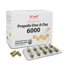 하이웰 프리미엄 프로폴리스 원어데이 6000mg 150베지캡슐, 1개, 150정