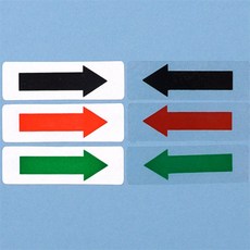 포근디자인 사각 화살표 스티커 방향표시스티커, 흰바탕 - 검정