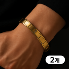 코지덴 게르마늄 건강팔찌 골드+실버 세트 혈액순환 피로완화 미세전류, 1세트