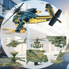 1대72 AH-64A 아팟치 미니어처DIY 키덜트장난감 만들기키트 전투공격헬기 조립완구 조립식모형