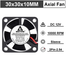 Gdstime 3010 팬 24V 듀얼 볼 쿨링 3cm DC 5V 라디얼 브러시리스 축류 프린터 미니, 18 12V Sleeve 2P2.54, 03 1PCS