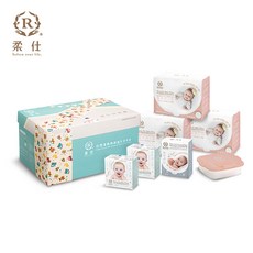 Roaze 柔仕 新生兒賀禮 乾濕兩用布巾彌月禮盒