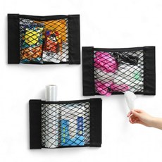 접착식 그물 수납 포켓 주머니, 단품, 1개
