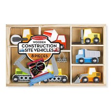 정품++ 멜리사앤더그 Melissa & Doug 건설 현장 차량: 나무 차량 번들 1 테마 호환 M&D 스크린래치 펀 미니 패드 (03180), 1개