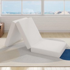 Avenco 3단 접이식 매트리스 - 10.2cm(4인치) 싱글 사이즈 휴대용 바닥 매트리스 통기성 및 세탁 가능한 커버 포함 | 게스트룸 RV 여행 캠핑용 메모리 폼