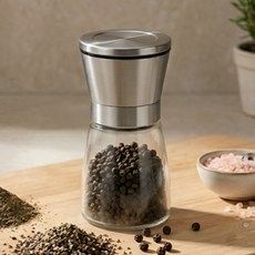 모아데이 304 스테인레스 소금 후추 그라인더, 1개, 180ml