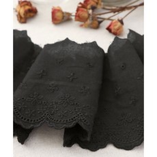 퀼트스타 눈꽃송이 면자수레이스_블랙 29, 1개, 블랙