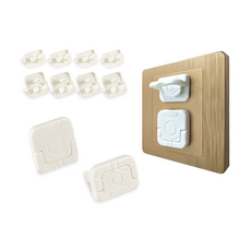 插座保護蓋，兒童安全防護，簡約設計，易於安裝，多件組, 3插, 10個