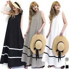 통통마녀 ] 리버 두줄 N 원피스 3 컬러 / 4XL /오버사이즈