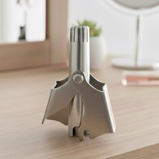 不鏽鋼鼻毛修剪器 贈收納盒 不夾肉, 1個, 不鏽鋼原色