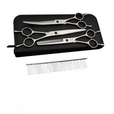 寵物美容剪刀, 銀色 7吋套裝, 1個