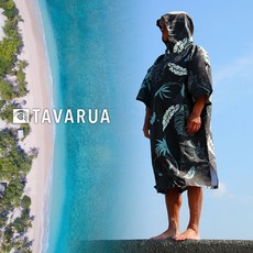 TAVARUA 速乾毛巾衣 超細纖維 microfiber 浴巾衣 沙灘巾 潛水 浮潛 衝浪 輕薄款 夏季款 扶桑黑, 1個