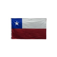 칠레국기 Chile flag 90x150cm 폴리에스터 90g 금속 고리 이중 스티치 마감, 1개, BLUE+WHITE+RED