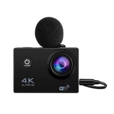 와이파이 액션 카메라 스포츠 DV 마이크 4K 사진 야외 라이브 비디오 방수 HDMI 출력 Q30AM 신제품, Black without TF|CN, 2) Black without TF, 1개