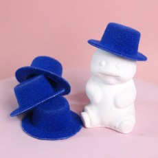 데코 장식 미니어처 파츠 액세서리 - 페도라 블루 모자
