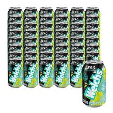 제로탄산음료 주스 웰치스 제로 샤인머스켓 캔음료수, 48개, 355ml
