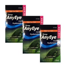 드롭 애니아이 렌즈습윤액 15ml 드롭액 렌즈용액, 3개