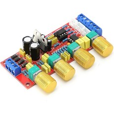NE5532 오디오 프리앰프 모듈 하이파이 앰프 볼륨 이퀄라이저 제어판 AC 12V 전원 IC 소켓 트레블 베이스 제어용