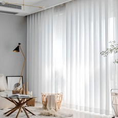 Sarah Haus 防透光飄逸掛鉤式雪紡紗簾