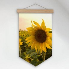 gb661-우드페넌트_40CmX62Cm_노을과해바라기꽃
