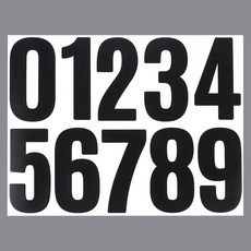 채자매상점 0-9 DIY 10CM 숫자스티커 숫자표시, 블랙