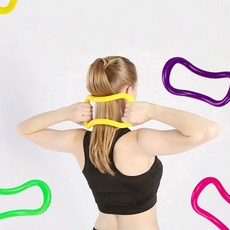 요가 필라테스 종아리 허벅지 마사지 요가링 운동 기구 스트레칭 탄력 밴드 피트니스 폼, C요가링(색상랜덤)