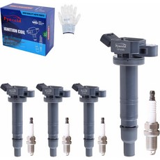 Pynccid UF495 고성능 점화 코일 및 이리듐 플러그 4종 세트 도요타 4러너타코마툰드라FJ 크루저 4.0L V6 - 90919-02248 교체