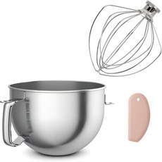 와이즐렛 스테인리스 스틸 6쿼트 믹서 볼과 KN256 거품기 KitchenAid 볼 스탠드 믹서용 KP26 KV25 KP25M 호환 내구성 강한 식기세척기 사용 가능