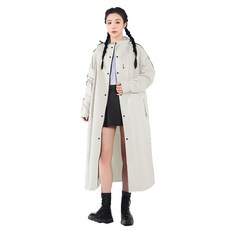 KOLKO 一件式高機能雨衣 輕量透氣全身防護 戶外健行必備 防水耐磨易收納, 香草色, 1個