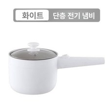 세라믹 멀티쿠커 전기냄비 짐머만가전 수동형 2L, 18cm 기계식 화이트 찜기바구니미포함, 기본 색상