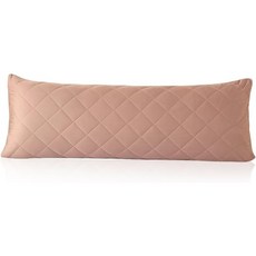 에보라이브 쿨링 바디 베개 커버 21인치 x 54인치 지퍼 잠금 기능이 있는 부드러운 엘라스테인 다이아몬드 퀼팅 통기성 긴 커버타우프 X54인치