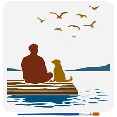 PET 아트 리모델링 스텐실 데코 모듈 패턴 홈 벽면 프린팅 DIY, 휴먼 450, 1개