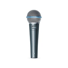 127753 Shure BETA 58A 보컬 마이크 - 무대 및 스튜디오용 싱글 엘리먼트 슈퍼카디오이드 다이나믹 마이크 A25D 조절 가능한 스탠드 어댑터 1.6cm(5/8