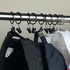 커튼고리 집게링 블랙, 상세페이지 참조, 1개