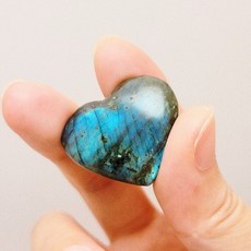 래브라도라이트 조약돌 못난이 하트 천연석 천연원석, 못난이 하트 모양