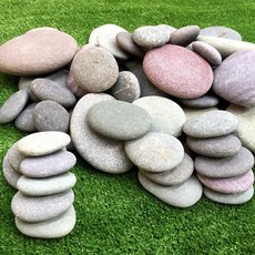 돌 핸드메이드 DIY 그림 자갈 납작 스톤 흑자갈 가정용 휴대용 재료 DIY 수제 돌, 01. 5-7cm (10개)