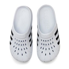 adidas 愛迪達 鱷魚拖鞋白色, 235mm, 白色 黑色