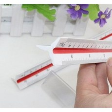 1/2축도자 제도용 삼각 스케일 자 저배율 고배율 축적자 30cm 도면 디자인 건축 재단