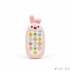 모두상회 토끼 전화기 어린이용품, 핑크계열, 1개, 핑크