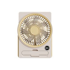 輕薄卡片風扇 桌面風扇 壁掛風扇 數顯 攜帶型風扇 小型風扇 5檔風力 迷你桌面風扇 三檔風力調節 持久續航 便攜式USB充電風扇, 簡約白, 冰感卡片風扇