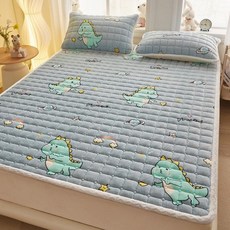 두툼한 토퍼 매트리스 침대 사계절 차박토퍼 차박매트 두툼한토퍼 접이식 푹신한 꿀잠 바닥 우주 0.9x2m, 1cm, 다이노소어