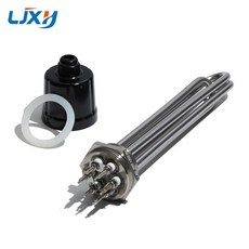 LJXH 304 스테인레스 스틸 220V/380V DN32(41mm) 관형 물 가열 요소 3KW/4.5KW/6KW/9KW/12KW, 32없음