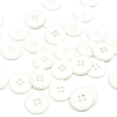 4구 테단추 / 고급단추 21mm (흰색) (특), 1개