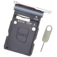 PHONSUN 삼성 갤럭시 S25 엣지 SM-S937U S937U1용 교체용 심 카드 트레이 - 스테인리스 스틸 이젝트 핀이 있는 미국 버전 (티타늄 제트 블랙), 실버