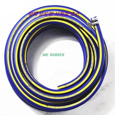 MK RUBBER 국산 물호스 사계절 보드람호수 15mm x 20M+(올스텐손잡이밴드 2PC)식수용 원예 세차, 20m