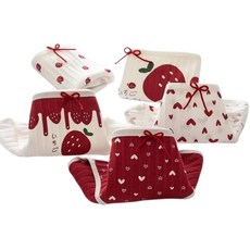 褲公主 純棉內褲 女內褲 中腰透氣可愛少女內褲, 印花組合