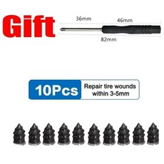 진공 타이어 수리 못 자동차 오토바이 자전거 휠 수리용 고무 차량 액세서리에 적합, 10. 10pcs set-big, 1개