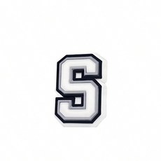 1pc 블랙 화이트 알파벳 구두 매력 악어 팔찌 슬리퍼 휴일 파티를위한 DIY 액세서리 선물에 대한 PVC, 13 S-1 pc